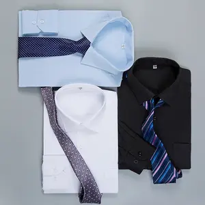 Camisas de vestir de negocios para hombre de calidad de etiqueta privada de último diseño al por mayor