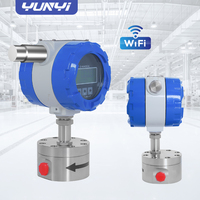 Yunyi alta presión 25MPa inalámbrico Sensor de flujo de engranajes ovalados Conexión de brida para lubricante de aceite hidráulico viscosidad 1000cP