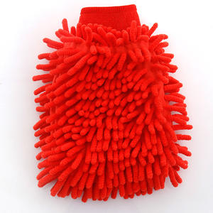 Mitaine en chenille en microfibre épaissie <span class=keywords><strong>double</strong></span> face Serviette de polissage pour le nettoyage de la voiture Gants de lavage en éponge - Product Image 5