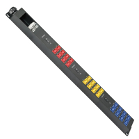 PDU robuste 24 ports C13, 63A max, sortie 208V-240V, montable en rack
