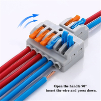 Bornes de connexion étanches IP66 KV426 2 entrées 6 sorties, connecteurs rapides pour câbles électriques, connecteurs à enfoncement, courant 32A, connecteur en plastique PA66