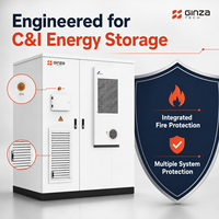 Kabinet Pendingin Udara GIC-215KPF 215.04kWh dengan BMS dan Proteksi Kebakaran untuk Penggunaan Pabrik Sistem Penyimpanan Baterai Surya Komersial