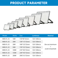 Directo de Fábrica, Lámpara LED para Exteriores, Jardín, Estadio, de Aluminio Fundido a Presión, 10w 20w 30w 50w 100w 150w 200w 300W
