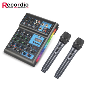<span class=keywords><strong>Mezclador</strong></span> GAX-UT4 sin Controlador <span class=keywords><strong>de</strong></span> 4 Canales para el Hogar, Escenario, Bodas, Tarjeta Colorida, Transmisión en Vivo, Escenario Doméstico, <span class=keywords><strong>Mezclador</strong></span> <span class=keywords><strong>de</strong></span> DJ con Bluetooth y USB - Product Image 1