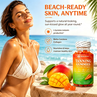 Gommes naturelles bronzantes antioxydantes au zinc, sélénium, oméga-3, MSM, pépins de raisin, thé vert, grenade et acide alpha-lipoïque