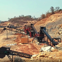 Station de concassage modulaire pour l'exploitation minière, concasseur à mâchoires et crible de 80-120 TPH pour le traitement des roches et des minerais