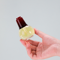 VANJOIN Flacon compte-gouttes sphérique en verre de 50 ml avec bouton-poussoir, contenant cosmétique de luxe en verre pour sérum visage et huile essentielle