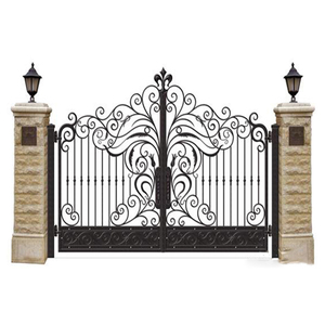 Nouvelle conception, fournisseur chinois, portail <span class=keywords><strong>de</strong></span> villa <span class=keywords><strong>de</strong></span> style européen, portail en fer, cour, <span class=keywords><strong>garage</strong></span>, <span class=keywords><strong>porte</strong></span> en fer antivol <span class=keywords><strong>de</strong></span> grande taille - Product Image 1