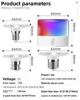 Lampu suasana dapat diisi ulang dapat diredupkan lampu lilin LED pengendali jarak jauh E27 dasar pengatur waktu Dinding bahan PC gudang