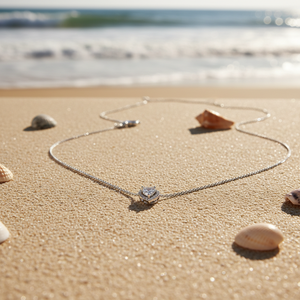 Collier pour femme Panjia Noble Heart en argent 925 avec chaîne en bambou et motif cœur, idéal pour les fêtes, bijoux haut de gamme, vente en gros directe usine - Product Image 1