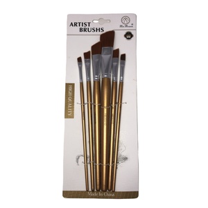Commercio all'ingrosso 6 pz materiale dei capelli in Nylon di migliore qualità artista pennello <span class=keywords><strong>per</strong></span> pittura ad <span class=keywords><strong>acquerello</strong></span> arte <span class=keywords><strong>pennelli</strong></span> Set - Product Image 1