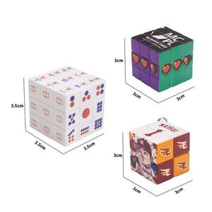 Venta al por mayor personalizado 3x3 Mini cubo mágico llavero <span class=keywords><strong>de</strong></span> juguete 30MM 35MM foto personalizada cubo mágico - Product Image 6