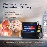 Laser diode pour hémorroïdes 980+1470nm, laser endoscopique pour fistule anale, traitement chirurgical des hémorroïdes, appareil laser