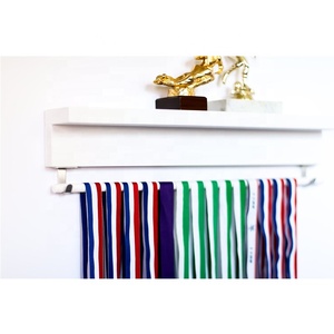 Trophy Rack and <strong>Medal</strong> Display Wood <strong>Medal</strong> Hanger With <strong>Shelf</strong> Wall Trophy Display Rack for Winner Trophy <strong>Shelf</strong> - Product Image 6