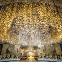 Fleurs artificielles en soie dorée et argentée, feuilles de vigne, feuilles de pommier, plantes pour mariage, Nouvel An, Halloween, intérieur/extérieur