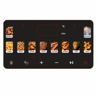 Friteuse à air carrée sans huile 6,5 L 2100 W numérique avec faible teneur en matières grasses et minuterie de 1 à 60 minutes pour des repas sains à la maison