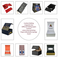 Boîte cadeau magnétique rigide pliable personnalisée avec logo, emballage de marque de vêtements de luxe blanc sur mesure