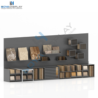 Vitrine d'exposition personnalisée pour échantillons de parquet en bois, bois dur, carrelage céramique, pierre, granit, avec support combiné et tiroir