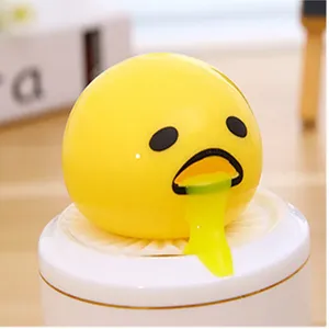 Funny <b>Egg</b> Yolk Rubber Squishy <b>Toys</b> Squeeze Ball Vomit Custard Bun Creative Stress Relief Vent Relieve Pressure Sticky Unisex - Product Image 3