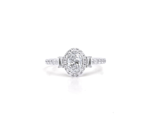 Bague de fiançailles moderne en diamant de laboratoire de 0,75 carat, bague cocktail ovale créée en laboratoire, bijoux en diamant de laboratoire, cadeau de Noël - Product Image 5