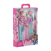 Poupée Gothique OEM en Gros de 11,5 Pouces à 9 Articulations avec Chaussures à Roulettes en PVC, Sac à Bandoulière et Ensemble de Ski pour Filles de 4 à 6 Ans
