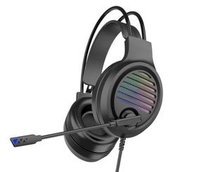 Las mejores ventas Auriculares para juegos <span class=keywords><strong>Gamer</strong></span> Wired RGB Light Game Auriculares con micrófono para Tablet PC - Product Image 1