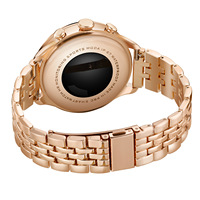 Reloj inteligente de pantalla redonda dorada GEN9 para mujer, relojes inteligentes BT impermeables, reloj con monitor de presión arterial y Frecuencia Cardíaca para niña