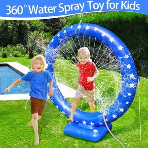 360 °   Anneau d'arrosage gonflable rotatif avec motif étoile pour enfants - Product Image 4