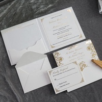 Tarjetas de Invitación de Boda de Lujo con Tapa Dura y Tarjetas de Invitación de Cumpleaños con Tapa Dura, Tarjetas de Menú Personalizadas