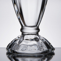Vaso de Vidrio Transparente con Diseño Moderno, Apto para Alimentos y Lavavajillas, con Base, para Fiestas y Bares, Cristal