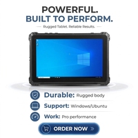 Tablette industrielle robuste IP67 avec écran tactile de 8 pouces, Linux Windows, tablette robuste portable avec 4G WiFi GPS, lecteur de codes-barres RFID