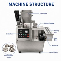 Machine à souffler les céréales, le riz et les granulés en acier inoxydable, extrudeuse d'aliments soufflés en promotion