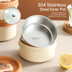 กล่องข้าวพับได้ สแตนเลส 304 ปลอดสาร BPA ใช้กับไมโครเวฟได้ ป้องกันการรั่วซึม พกพาสะดวก ความจุ <span class=keywords><strong>1</strong></span>-<span class=keywords><strong>3</strong></span> ลิตร สำหรับเด็กและนักเรียน - Product Image 2