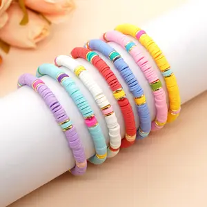 Moda Bohemia verano playa Accesorios coloridos cuentas Pulsera mujer Pulsera joyería Boho hecho a mano Heishi cuentas pulseras