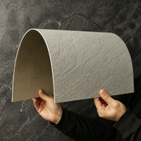 Panneau de pierre artificielle flexible, ignifuge, imperméable, grand format, revêtement mural pour les halls d'hôtels, les centres commerciaux, l'extérieur