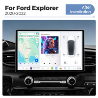 DUDUAUTO Passend für Ford Explorer 2020-2022 13-Zoll Modifiziertes Android-System Bluetooth CarPlay Navigationsbildschirm