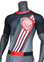 Logo personnalisé Vente en gros Concevez Votre Propre Sublimation Imprimé Jiu Jitsu Surf MMA pour Hommes Bjj Maillots de Bain Rashguard Vest Rash Guard