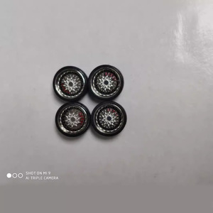 Cerchio in lega modificato da 11 mm 1/64 per modellini <span class=keywords><strong>auto</strong></span> con funzione freno a disco, versione con pneumatici in gomma larghezza 52 mm, mozzo ruota per modellini <span class=keywords><strong>auto</strong></span> - Product Image 4