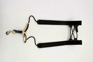 Harnais de saxophone réglable en cuir artificiel Eastern Music pour saxophone alto et ténor - Noir minuit - Product Image 5