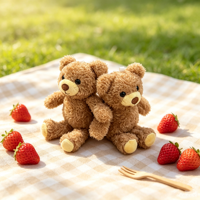 Vente en gros d'ours en peluche personnalisables, mignons, de style dessin animé, pour accessoires de tasse à café, pailles et breloques de bureau