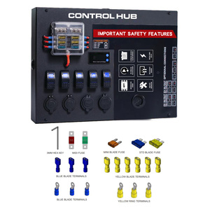 Hub Kontrol Distribusi Listrik 12V 2 X Konektor Daya Kotak Kontrol Peralatan Distribusi untuk Kapal 4WD dan Karavan - Product Image 5