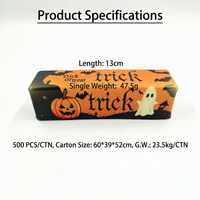 Nouveauté 2026 : Cadeaux d'Halloween – Balle anti-stress souple en forme de beurre avec motifs fantôme et citrouille pour les récompenses en classe