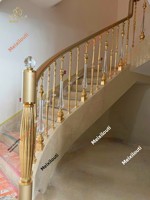 Huating Modell 701 Französischer Villenstil Aluminiumlegierung Treppengeländer Kristallgeländer Ländliches Selbstbau-Haus Gebogener Drehzaun