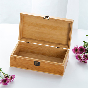 Wanuocraft handmade tùy chỉnh kích thước Tre hộp lưu trữ bán buôn khắc đồ trang sức tổ chức bản lề nắp kim loại khóa hình chữ nhật trà - Product Image 2