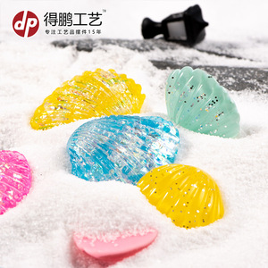 ของตกแต่งเปลือกหอยเรซิ่น Dp Craft สีสันสดใส ของประดับจิ๋วสำหรับตกแต่งเคสมือถือและของตกแต่งบ้าน - Product Image 4