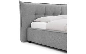 Cadre de lit organique moderne - Design de tête de lit arrondie tendance - Lit plateforme rembourré de luxe pour projets haut de gamme - Product Image 3