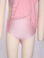 Vestido de Baile Latino para Niñas de 6 a 16 Años, Traje de Gimnasia y Patinaje Artístico con Braguitas Integradas, Ropa Deportiva