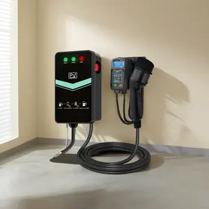 New 22KW 32A 220V Electric Vehicle Safety Car European Standard Charging Pile Electric Vehicle Wall Screen Operating Version