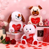 Valentijn Knuffel Gevulde Rose Bloem Teddy Beer Met Rood Hart Pluche I Love U Teddy Beer Dier Speelgoed Voor Valentijn geschenken