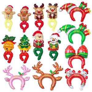 Kerst Pols Ballon Kerst Hoofdband Ballon Kinderen Speelgoed Santa Claus Aluminium Film Ballon - Product Image 1